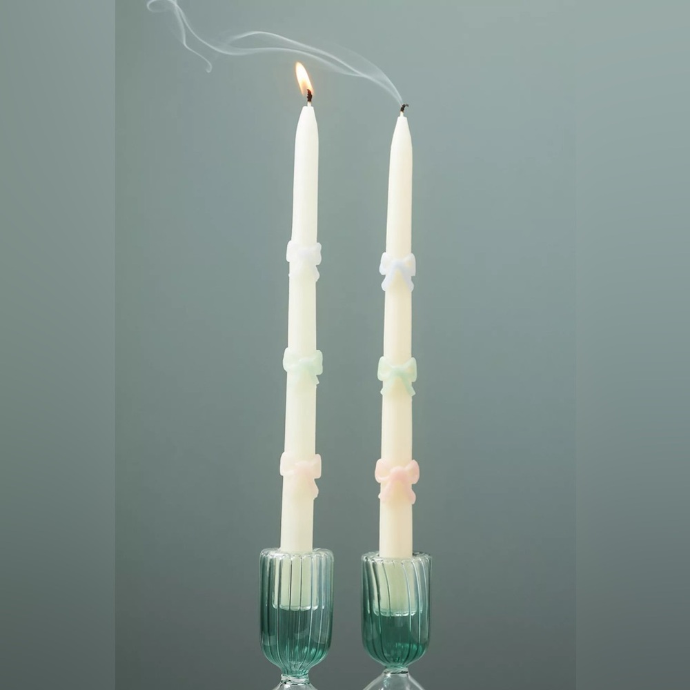 Anthropologie Meri Meri Bow Taper Candles, Set of 2 90702176